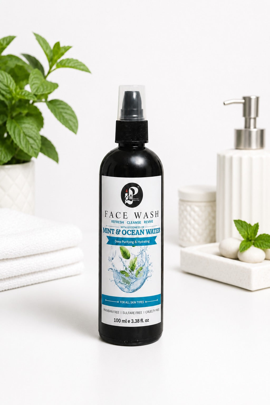 Mint & Ocean Water Face Wash – 100 ml